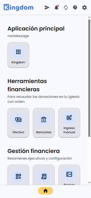 Panel de Wallet con herramientas financieras